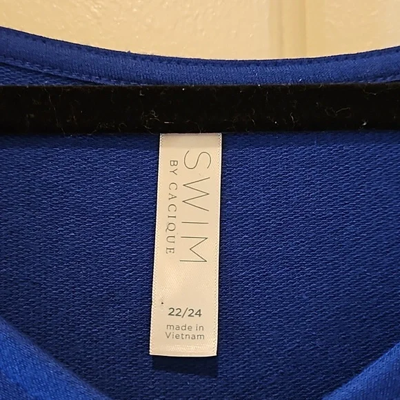 Lane Bryant Cacique Royal Blue Swim Cover-up in size 22/24 - Picture 7 of 10